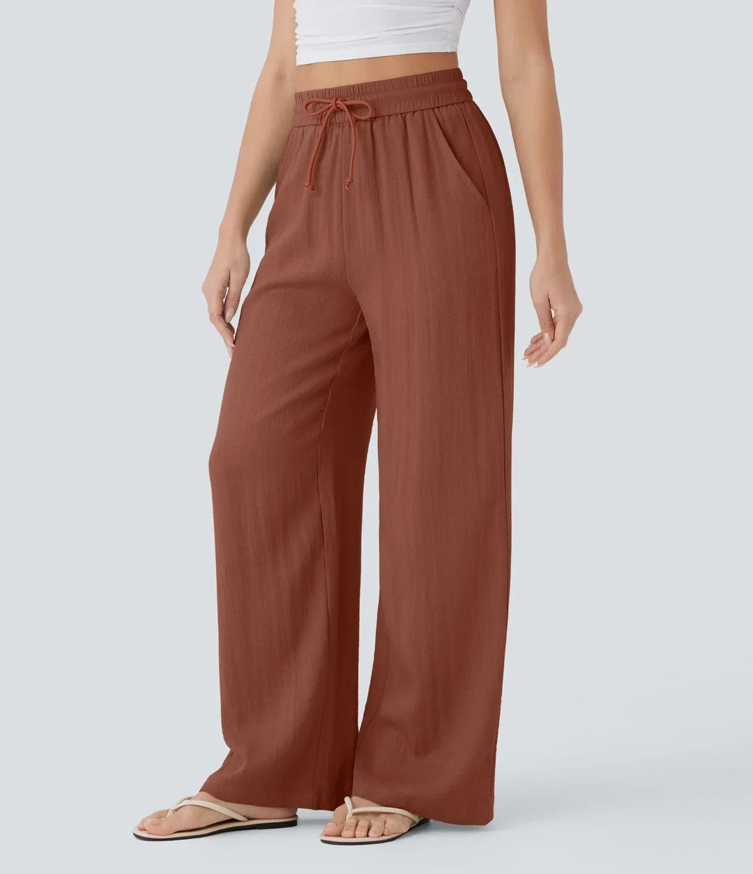 Zafeiria | Eleganckie lniane Spodnie