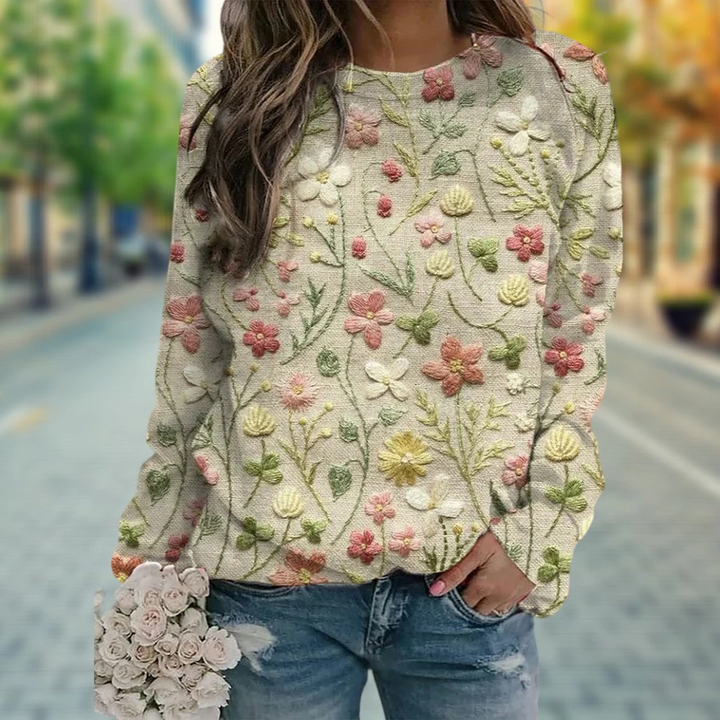 Gertruda | Sweter Kwiatowy
