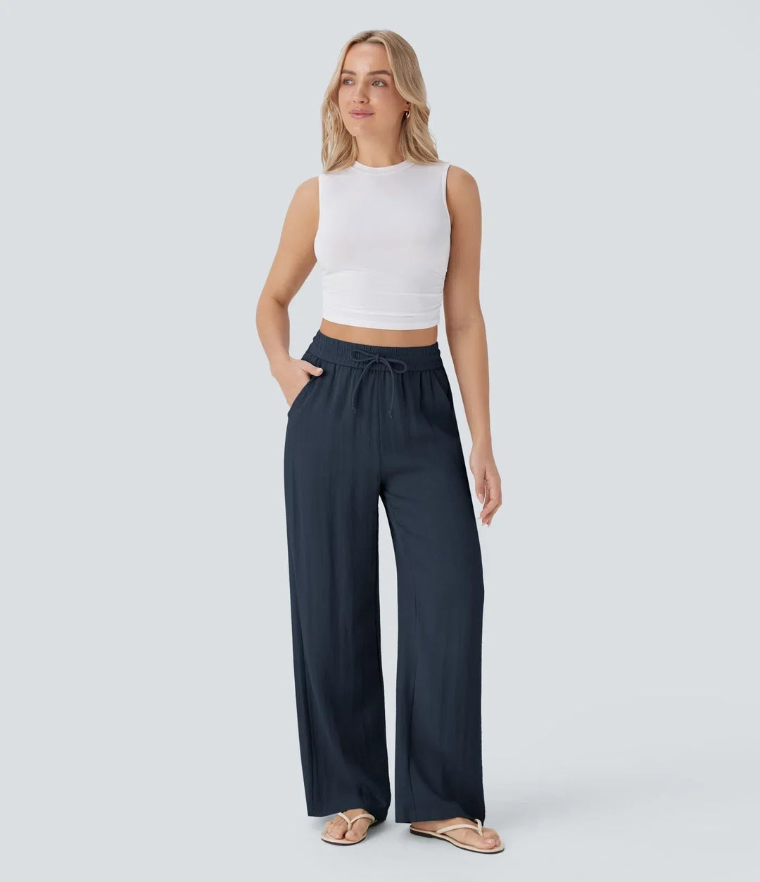 Zafeiria | Eleganckie lniane Spodnie