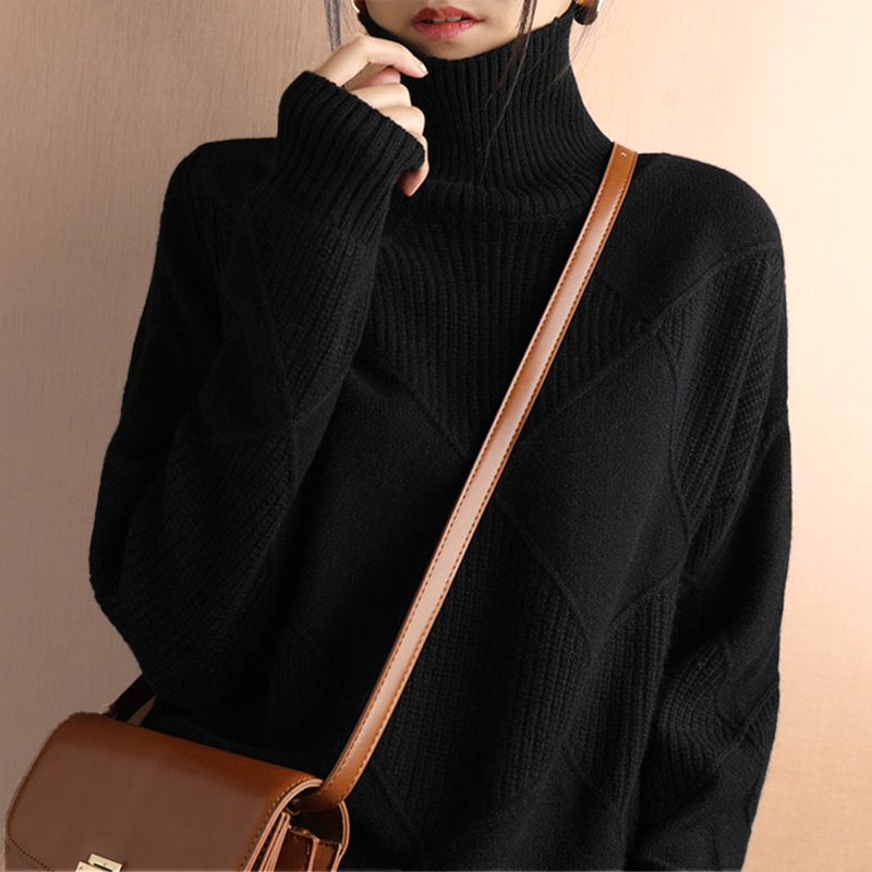 Marcelle | Gruby Sweter z Golfem