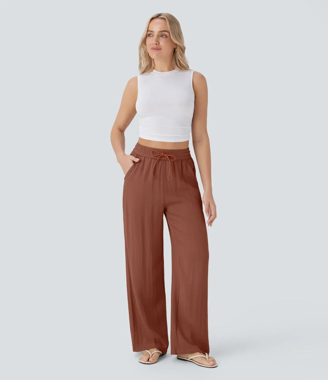 Zafeiria | Eleganckie lniane Spodnie