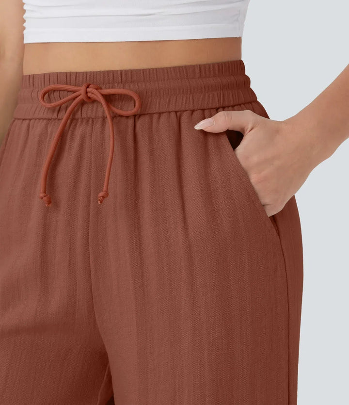 Zafeiria | Eleganckie lniane Spodnie