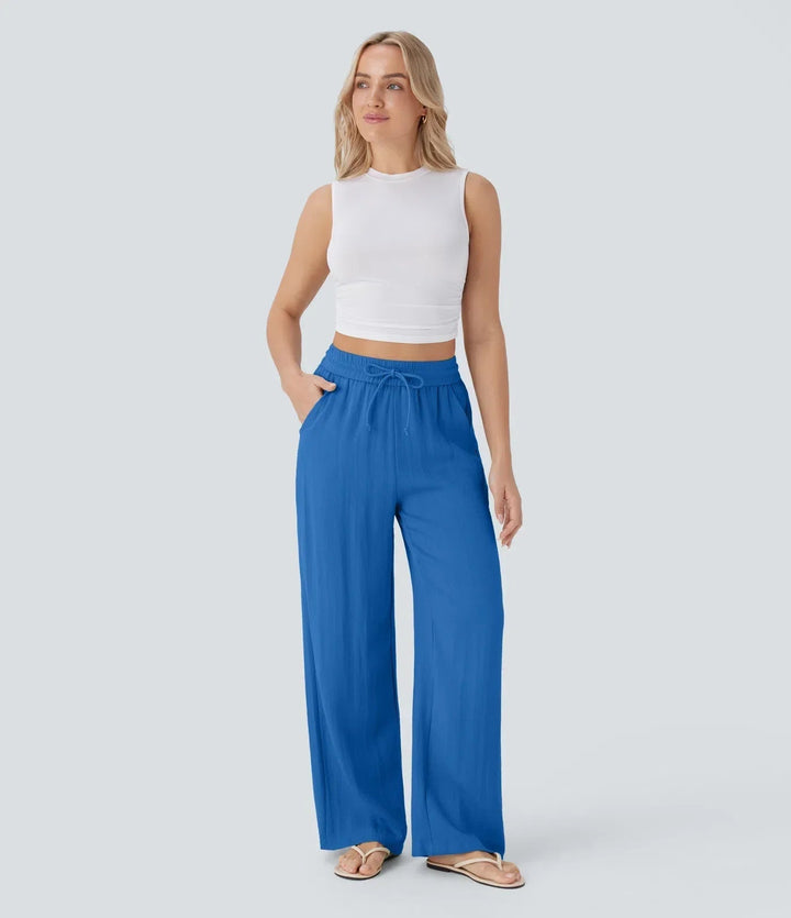 Zafeiria | Eleganckie lniane Spodnie