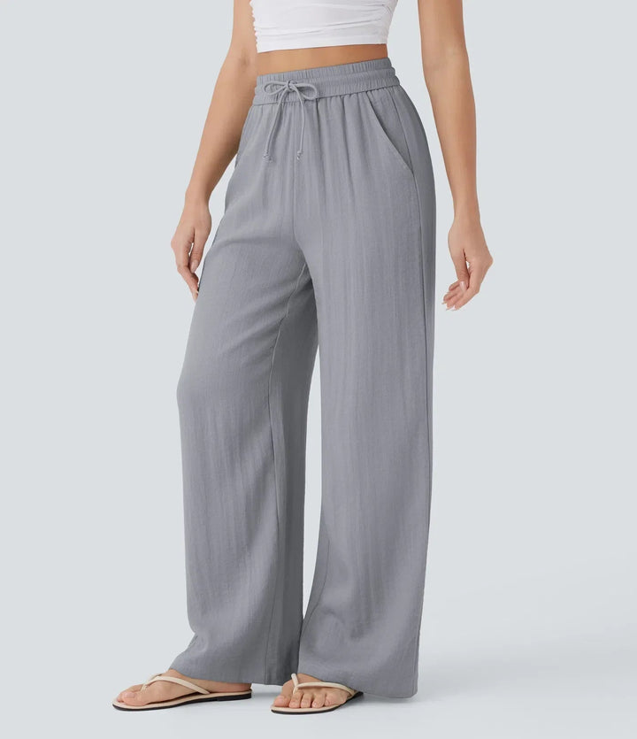 Zafeiria | Eleganckie lniane Spodnie