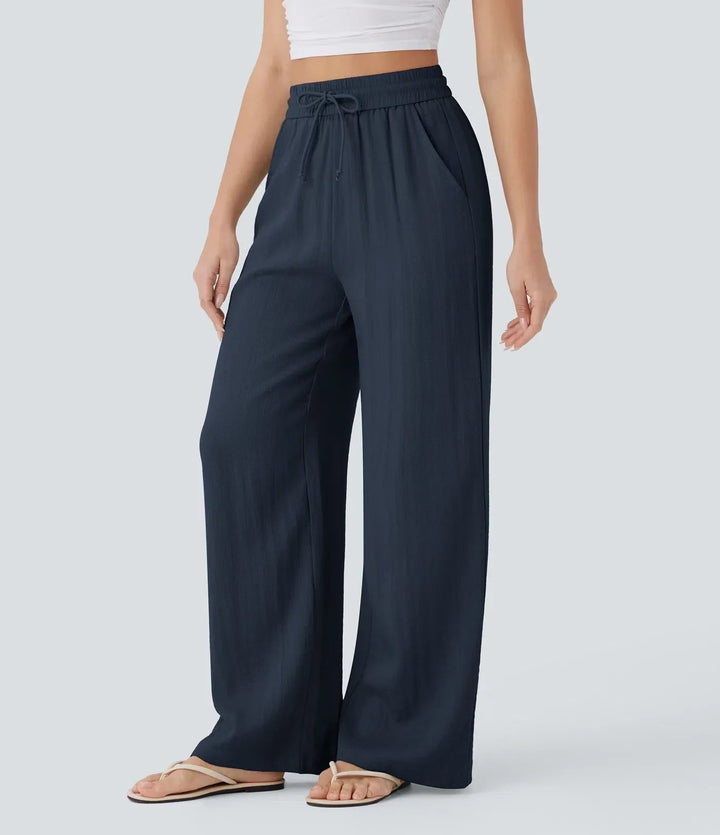Zafeiria | Eleganckie lniane Spodnie
