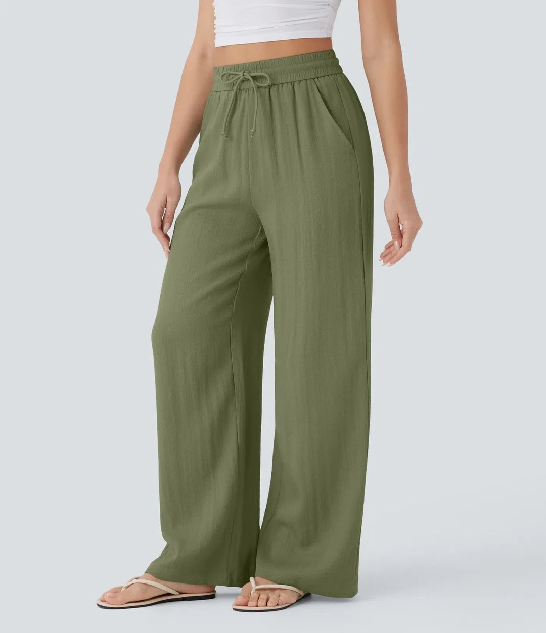 Zafeiria | Eleganckie lniane Spodnie