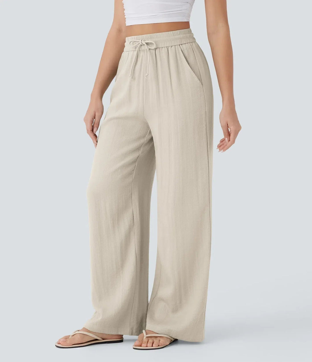 Zafeiria | Eleganckie lniane Spodnie