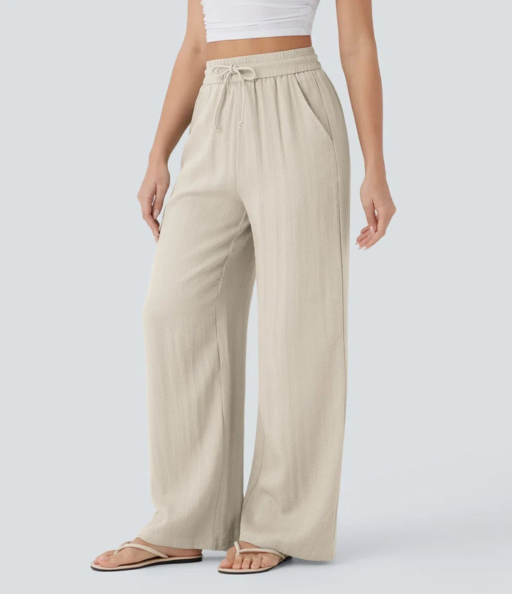 Zafeiria | Eleganckie lniane Spodnie