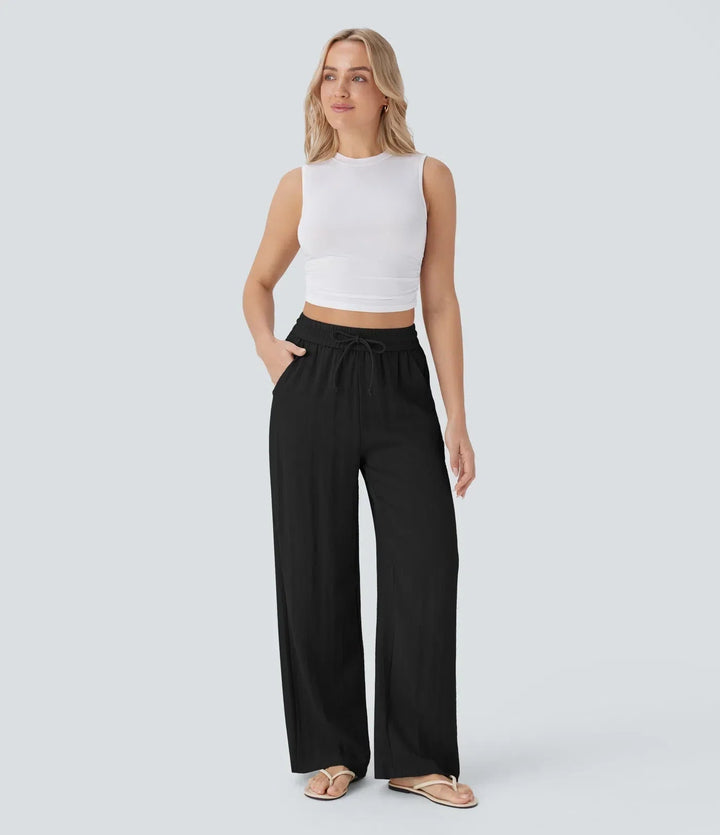 Zafeiria | Eleganckie lniane Spodnie