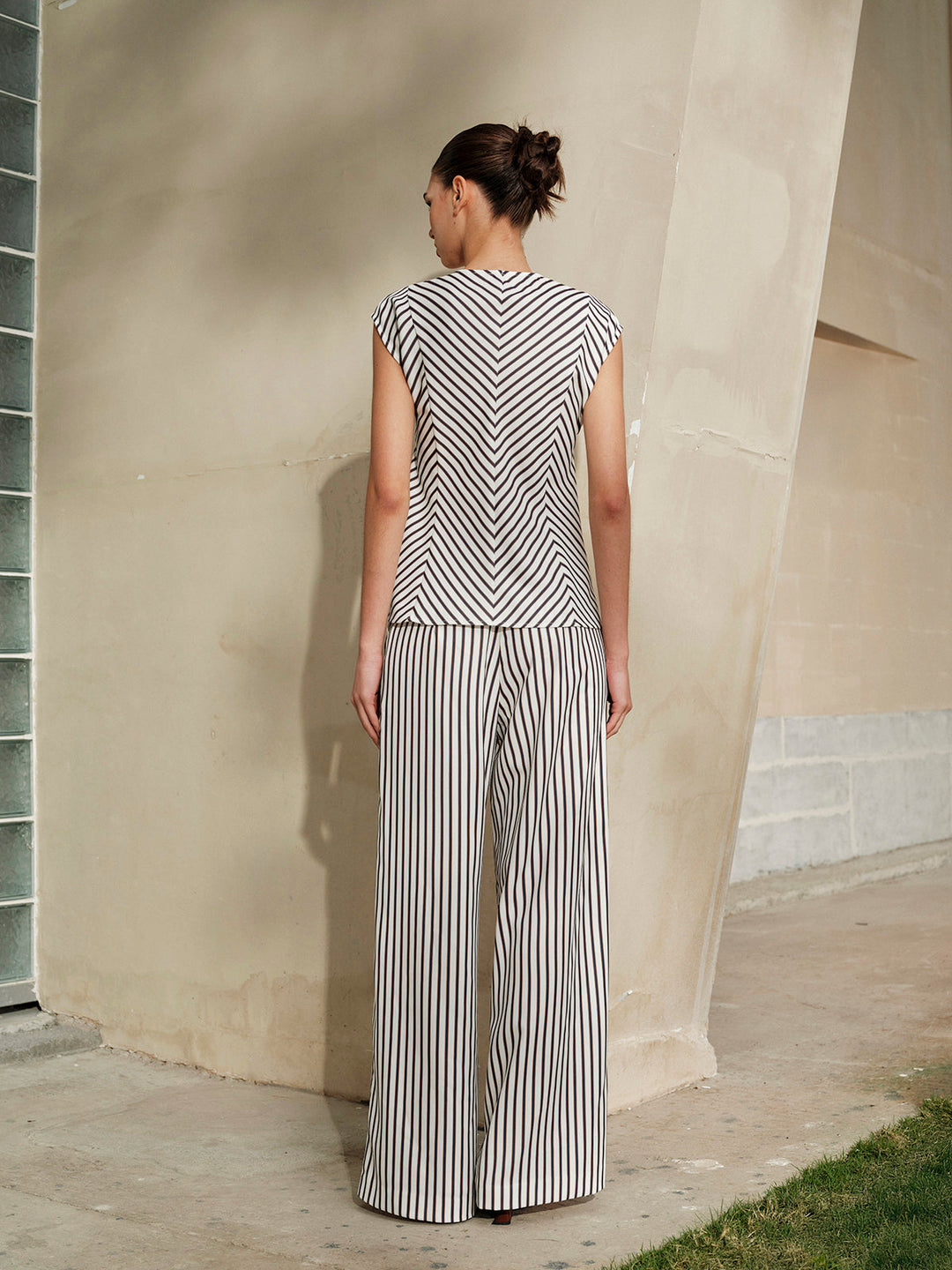 Zara | Metaliczna Koszula w Paski