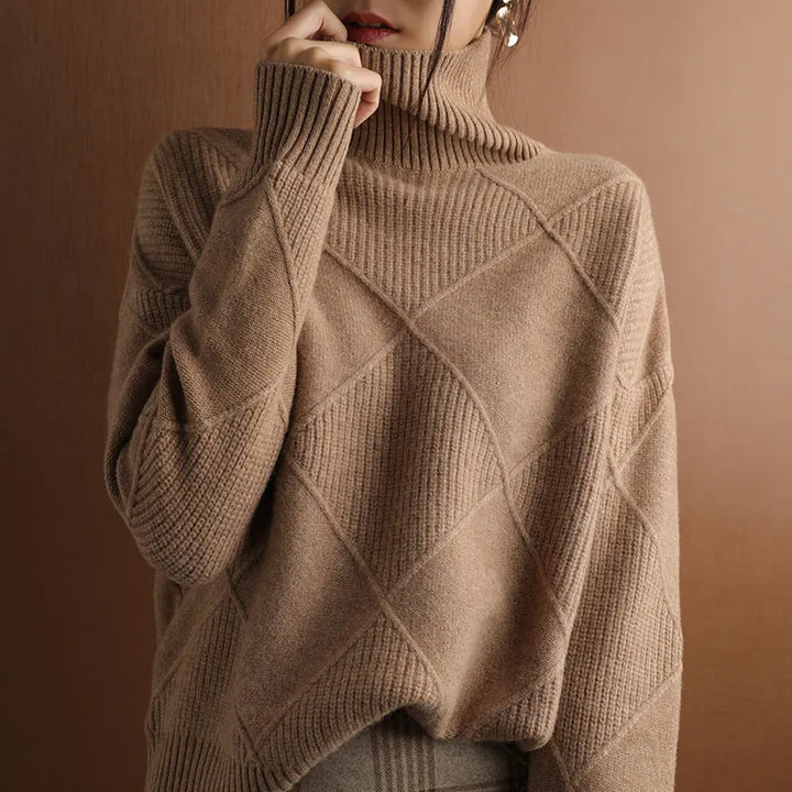 Marcelle | Gruby Sweter z Golfem