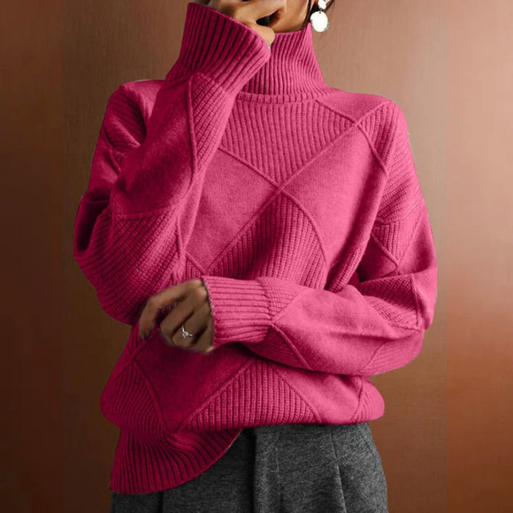 Marcelle | Gruby Sweter z Golfem