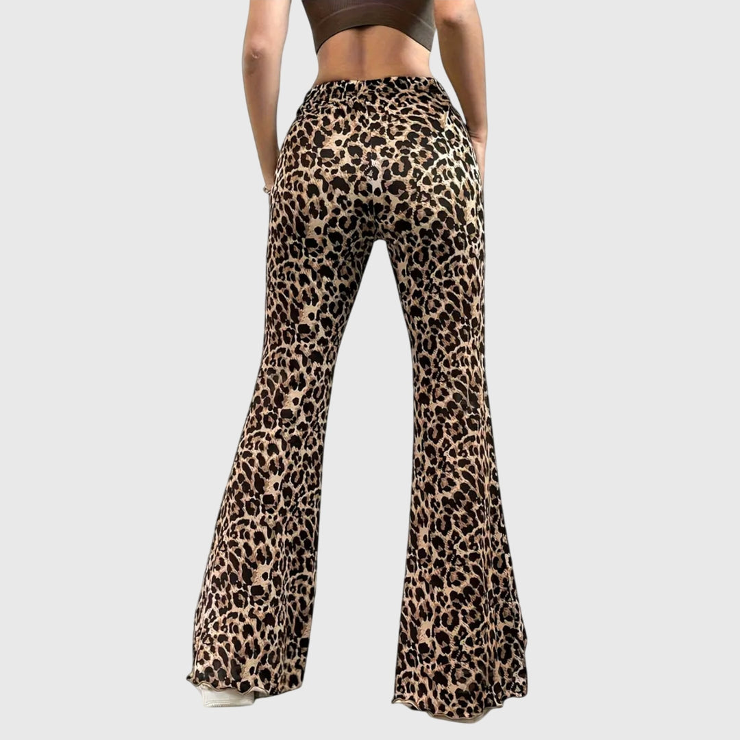 Isa | Leopardowe Spodnie Bootcut