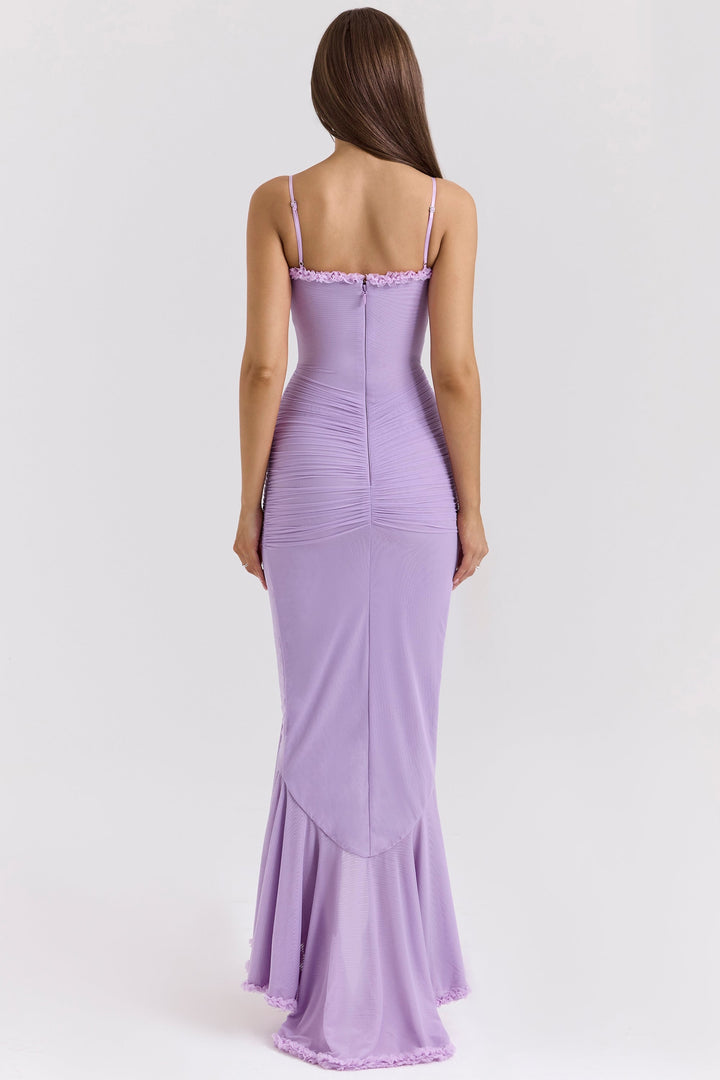 Marisse – Ruffled Mesh Maxi Dress
